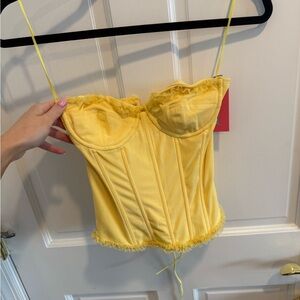 yellow corset